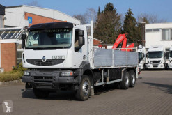 Camión caja abierta teleros Renault Kerax Renault Kerax 380 DXi 6x4 Pritsche mit Kran FASSI