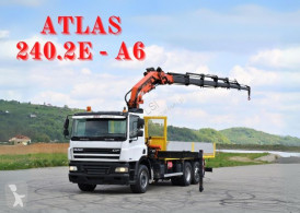 Camión caja abierta DAF CF 85.380 Pritsche 6,40 m+ ATLAS 240.2E-A6+FUNK!