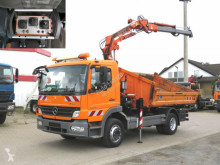 Camion Mercedes Atego 1524 K 2-Achs Kipper Kran Funk+Greifer tri-benne occasion