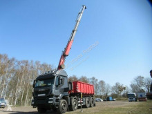 Teherautó Iveco Trakker 500 Trakker 8x4, Abroller + Kran Fassi F245-4 használt billenőplató