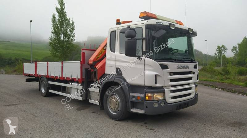 Used Scania P flatbed truck 280 4x2 Diesel Euro 5 crane - n°6131792