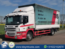 Kamión valník s bočnicami a plachtou Scania P 320