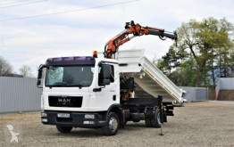 Camion MAN TGL 12.220 Kipper 4,10m+TEREX 75.2-A2 ! plateau occasion