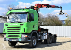 Camión Scania G440 Holztransporter+EPSILON E120296 / 6x6 ! caja abierta usado