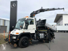 Camion Unimog U400 U400 4x4 Zweiwege Kipper Kran Funk 2x AHK ribaltabile usato