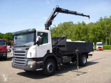Camion cassone fisso Scania P280 LB Flatbed truck with crane