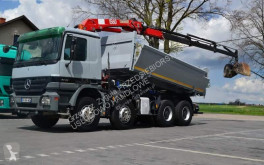 Camion benne Mercedes ACTROS 4141 / 8X4 / 2 STRONNA WYWROTKA + HDS