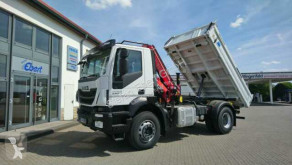 Camion Iveco AD190T33 4x2 Kipper + Kran Fassi F120 + Funk ribaltabile trilaterale nuovo