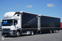 Camión remolque MERCEDES-BENZ ANTOS / 1840 / E 6 / ZESTAW 120 M3 / 39 PALET / ŁAD. 21 460 KG + remorque rideaux coulissants tautliner (lonas correderas) usado