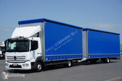 Ciężarówka z przyczepą MERCEDES-BENZ / ATEGO / 821 / ACC / EURO 6 / ZESTAW PRZESTRZENNY 120 M3 / JAK + remorque rideaux coulissants firanka używana