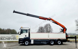 Camion cassone fisso MAN TGS TGS 26.360 Baustoffpritsche + PK 18001L 2x Hydr