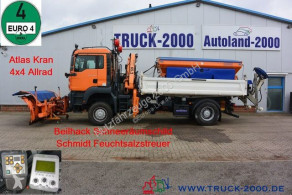 Tuzlama-kar temizleme kamyonu MAN TGA TGA 18.360 Kran Winterdienst Streuer 5m³ +Schild