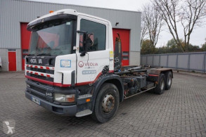 Camion polybenne Scania 114-340 / MANUAL / STEEL-STEEL / OLD TACHO / / / 1999