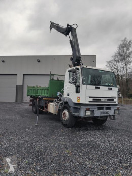 Camion Iveco Eurotech 240 TRI-BENNE + GRUE HIAB 125-1 benne occasion