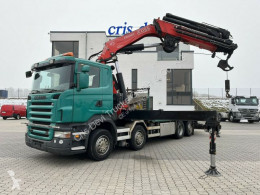 Ciężarówka platforma Scania R R420 8x2 Fassi F660 XP Seilwinde Containerverri.