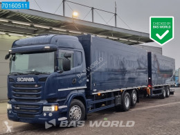 Vrachtwagen met aanhanger bakwagen Scania R 450