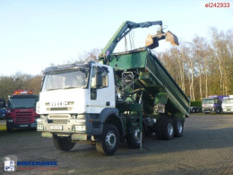 Camion benne Iveco AD340T36 RHD tipper + HMF 1244 Z1