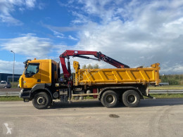 Camion Renault Kerax 380-26 Side Dump Tipper with Crane benne occasion
