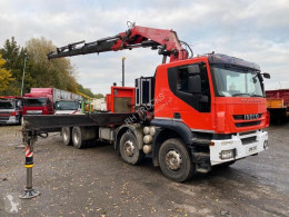 Camion Iveco Trakker 340T45 RHD + FASSI F510A.25 MET REMOTE + HYDRAULIC RAMPS - - MANUAL plateau occasion