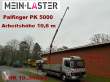 شاحنة Mercedes 818 Atego Pritsche PK5000 10,6m - 460kg 3 Sitzer منصة حواجز الحاوية مستعمل