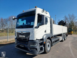 MAN TGS TGS 26.470 Baustoffpritsche+FASSI 235 4xhydr 6x2 truck used dropside
