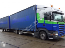 Lastbil med anhænger Scania R 400 glidende gardiner brugt