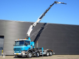 Camion Scania P124 .420 / HOOKLIFT / FASSI 26TM + JIB polybenne occasion