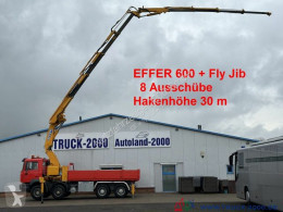 Camión caja abierta teleros MAN 32.414 8x4 Effer 600 4S + JIB 60T/M bis 30m Höhe