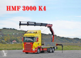 Ciężarówka Scania R 400 Pritsche 6,50m +HMF 3000K4/FUNK*TOPZUSTAND platforma używana