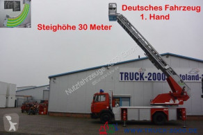 Kamion dodávka s čerpadlem/silniční asistence Mercedes 1524 Metz Feuerwehr Leiter 30m Rettungskorb 1.Hd