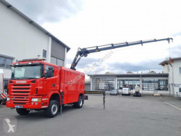 شاحنة مطافئ Scania G G360 4x4 Feuerwehr Rüstw. Kran Hiab 166E-5HiPro
