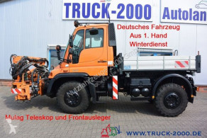 Veículo de limpeza / sanitário de estrada Unimog U400 4x4 Teleskop + Frontausleger Wechsellenkung veículos especiais usado
