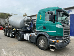 Scania G G490 4x2 + Betonmischer Auflieger Schwing 10 m³ tractor-trailer used concrete mixer concrete