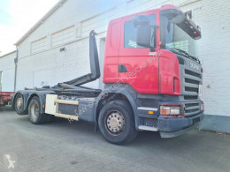 شاحنة ناقلة حاويات متعددة الأغراض Scania R 420 6x2 420 6x2, Chaghi Abollanlage KT 20/54, bis 7 m Containe