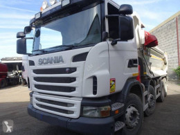 Lastbil Scania G 440 vagn för stengrundsläggning begagnad