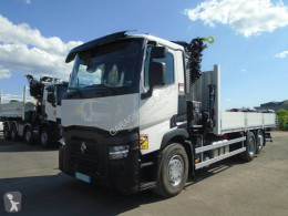 Lastbil Renault T-Series 460 P6X2 LOW 26T E6 flatbed sidetremmer ny