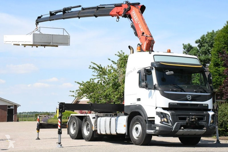 Used Volvo FMX flatbed truck 500 6x4 Diesel Euro 6 crane - n°7835246