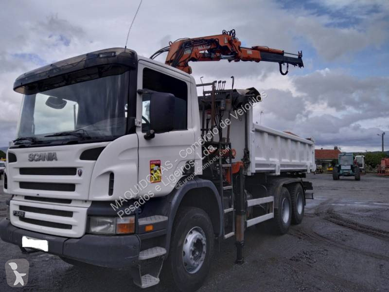 Camion Scania Bi-benne Meiller P 340 6x4 Gazoil Euro 3 Grue Occasion ...