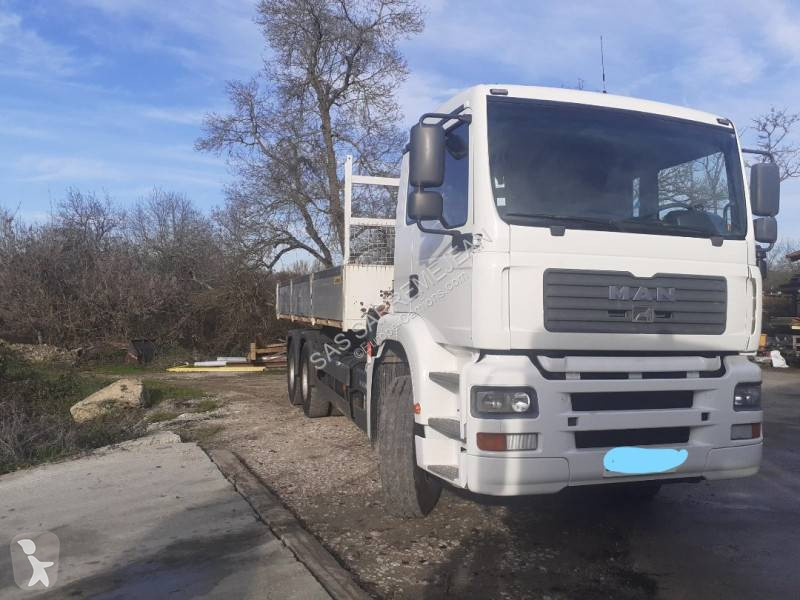 Camion Man Ribaltabile Marrel Tga X Gasolio Euro Gru Autogr Usato N