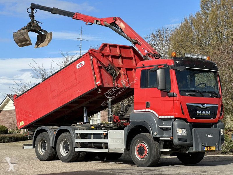 Camion Man Tri Benne Tgs Z Kraan Zijdige Kipper X Zero Emissie Toegang Tot