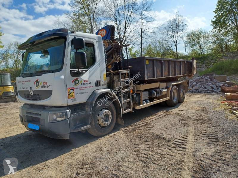 Camion Renault Polybenne Premium 4x2 Gazoil Euro 5 Grue Occasion - N ...