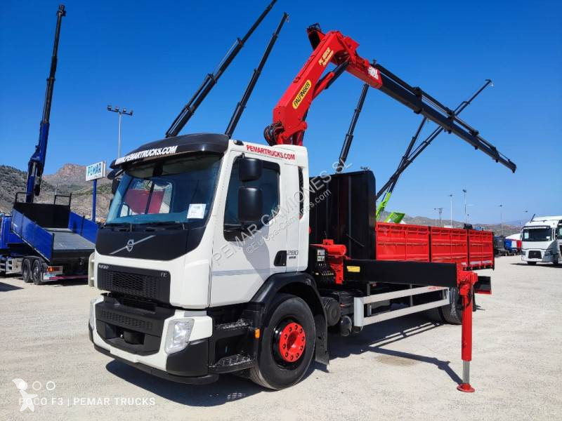 Camion Volvo Plateau Ridelles Fe 280 18 4x2 Gazoil Euro 6 Grue Occasion