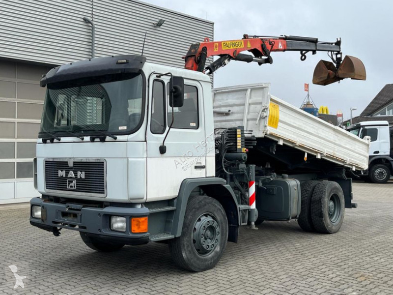 Lastbil MAN F90 18.232 FK 2-Achs Kipper Kran...