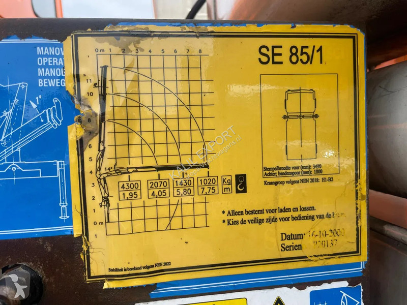 Kamion Iveco 120E18 Pesi SE85 Crane Open Box...