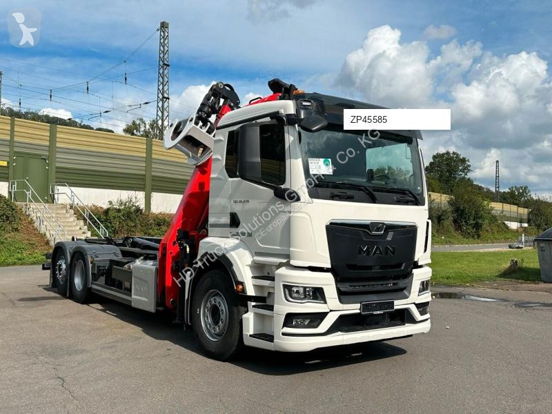 Kamion MAN TGS 26.470 6x2 Abrollkipper + Kran...