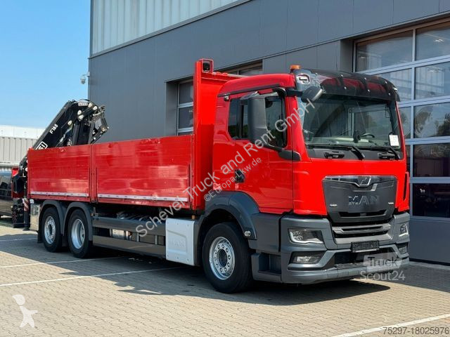 Lastbil MAN TGS 26.430 Baustoffpritsche Fassi...