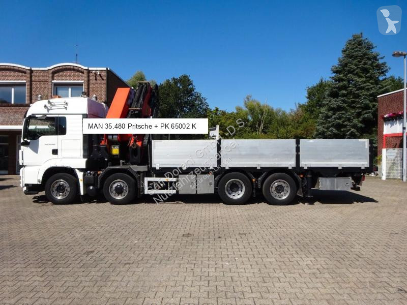 شاحنة MAN 35.480 TGS Pritsche + PK 65002 Kran 8x2