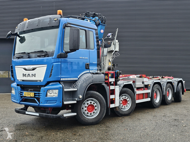 شاحنة MAN 47.440 BBL / 10X4 HOOKLIFT + Z CRANE