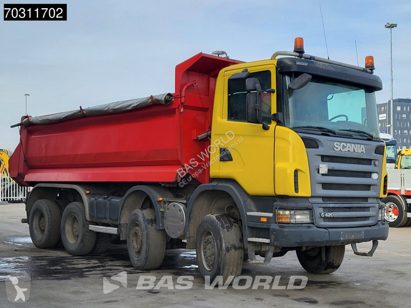 شاحنة Scania 420  8X6 8x6 18m3 KH Kipper Steel...