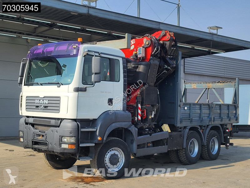 شاحنة MAN 33.350  6X6 Fassi F600 Crane Kran +...